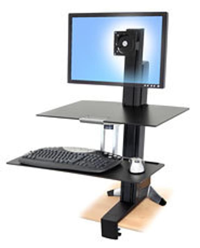 Ergotron WorkFit-S Single HD with Worksurface+ (33-351-200)