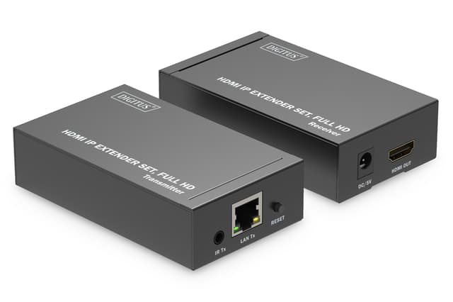 Digitus DS-55517 AV-förlängare Sändare och mottagare för AV-utrustning Svart 