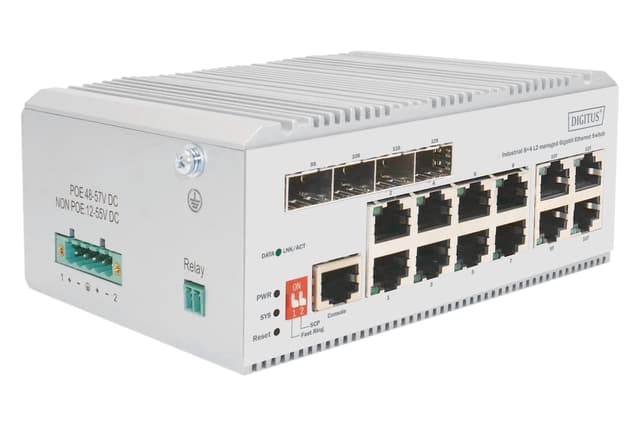 Digitus DN-651145 nätverksswitchar hanterad L2 Gigabit Ethernet (10/100/1000) Grå (DN-651145)