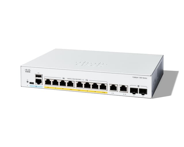 Cisco Catalyst C1300 Managed 8x1GbE 2xCombo PoE 60W Switch 