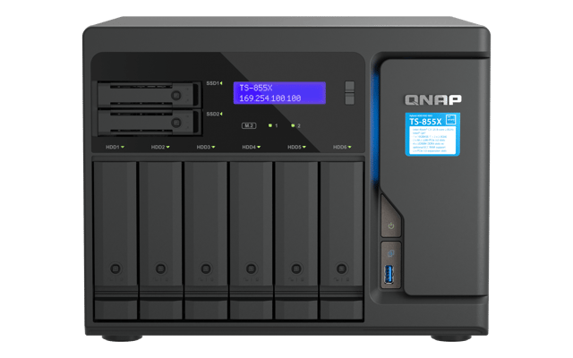 QNAP TS-855X SAN Tower Intel Atom® C5125 8 GB DDR4 QNAP QTS Svart (TS-855X-8G)