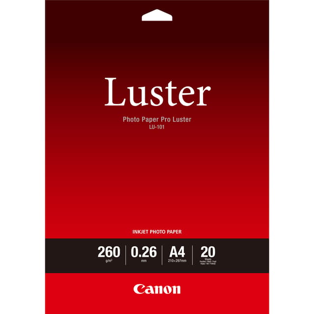 Canon Papper Photo Luster LU-101 A4 20 Ark 260g (6211B006)