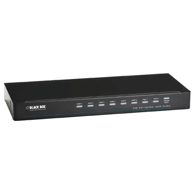 Black Box DVI-D Splitter with Audio and HDCP, 1 x 8 (AVSP-DVI1X8)