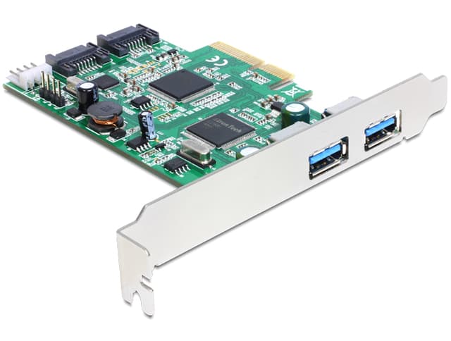 Delock PCI Express Card > 2 x external USB 3.0, 2 x internal SATA 6 Gb/s (89359)