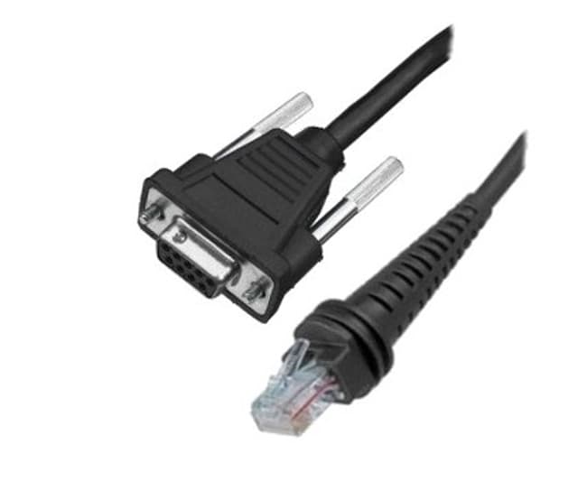 Honeywell Kabel RS232 TTL DB9P Hona Spiral 5v 5m 9.5m RS-232 DB9 Svart (CBL-020-500-C00)