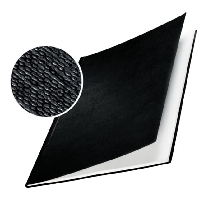 Leitz ImpressBIND Omslag Hård Linnestruktur Svart A4 7mm 10st (73910095)