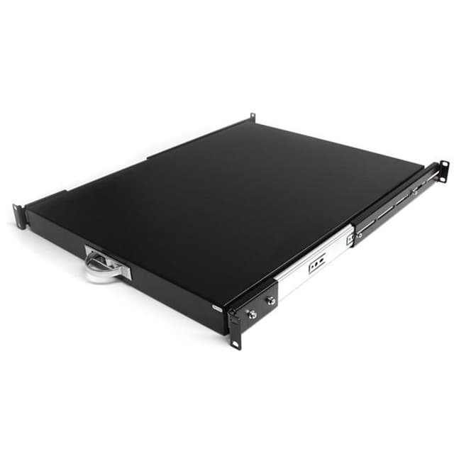Startech 1U 56cm djup utdragbar rackhylla, svart (SLIDESHELFD)