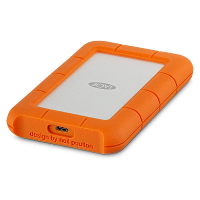 LaCie Rugged 4TB Mobile Drive Orange, Silver