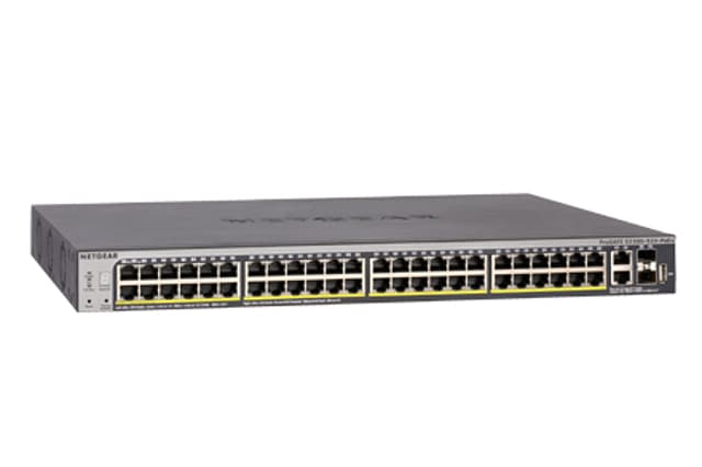 Netgear S3300-52X-PoE+ hanterad L2/L3 10G Ethernet (100/1000/10000) Strömförsörjning via Ethernet (PoE) stöd Svart (GS752TXP-300EUS)