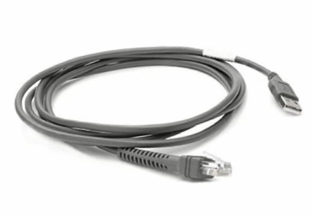 Zebra Kabel USB 2.1m Rak Skärmad 2.1m USB EAS Svart (CBA-U21-S07ZBR)