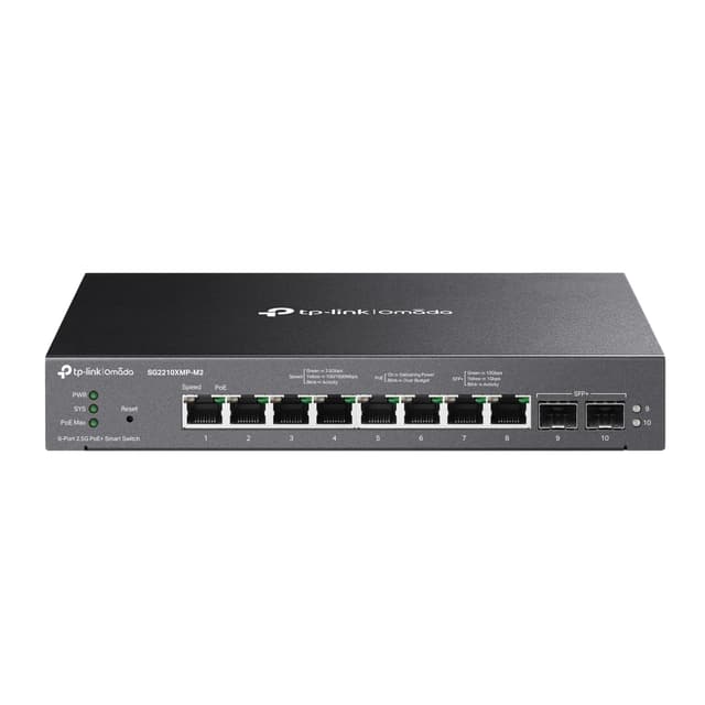 TP-Link Omada SG2210XMP 8-Port 2.5GbE 2x10G PoE 160W Switch (SG2210XMP-M2)