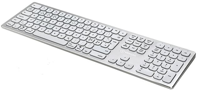 Voxicon Trådlös Slim Metal Tangentbord BT 295B Silver Trådlös Nordisk (DK-295B-WHT)