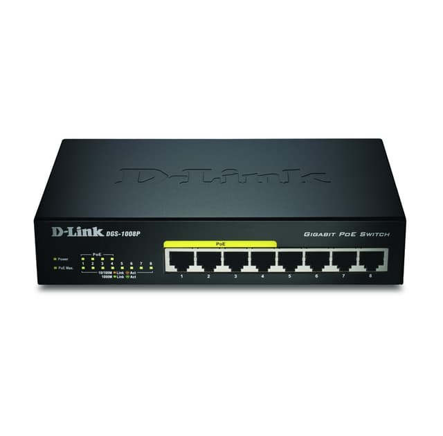 D-Link DGS-1008P 8-Port PoE 52W Switch