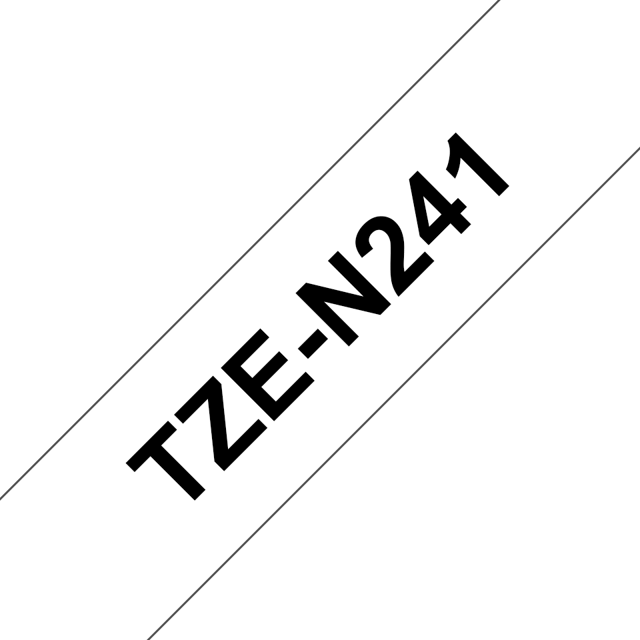 Brother Tape 18mm TZe-N241 Svart/Vit Ej Laminerande (TZEN241)