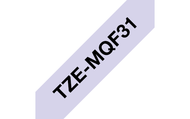 Brother Tejp 12mm TZe-MQF31 Svart/Pastellviolett (TZEMQF31)