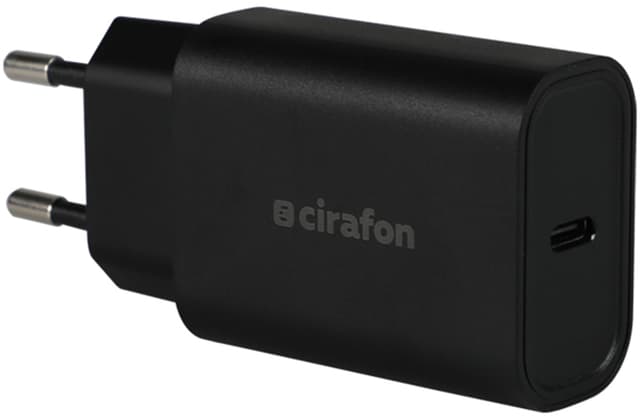 Cirafon vægoplader 30W PD3.0 USB-C Sort