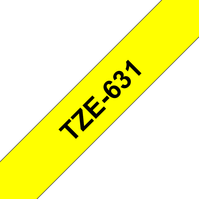 Brother Tape 12mm TZe-631 Svart/Gul (TZE631)