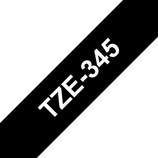 Brother Tape 18mm TZe-345 Vit/Svart (TZE345)