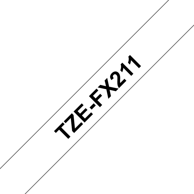 Brother Tape 6mm TZe-FX211 Svart/Vit Flexible (TZEFX211)