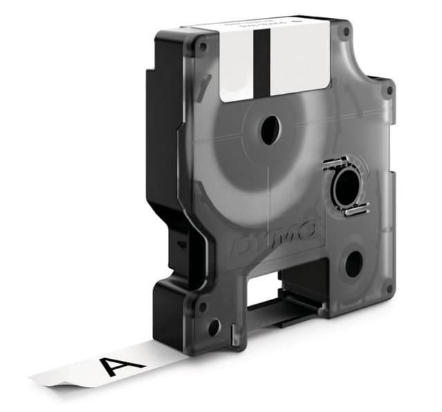 Dymo Tape RhinoPRO Självlaminerande Vinyl 24mm Svart/Vit (S0773860)