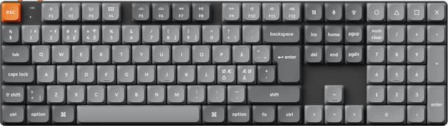 Keychron K5 Max - Low profile Gateron Brown Ledning & Trådløs Gateron Low Profile 2.0 Brown Nordisk