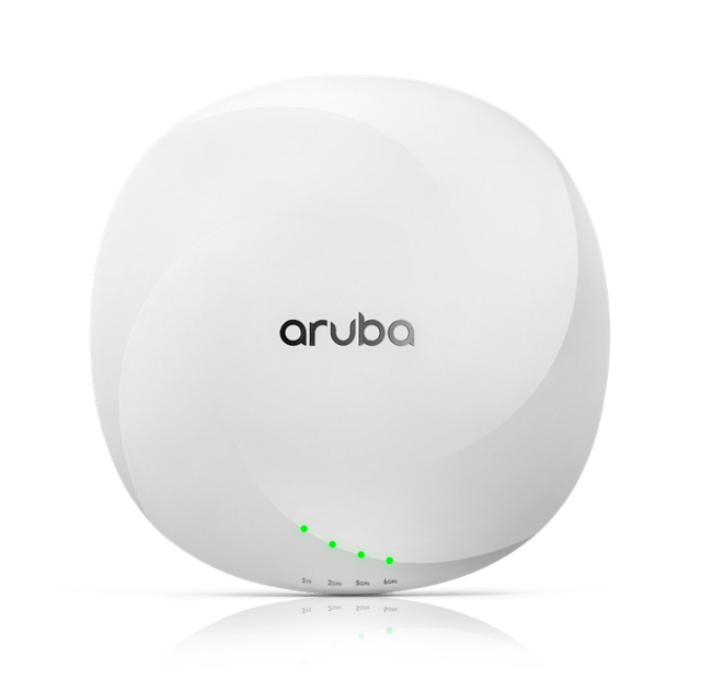 HPE Aruba Networking AP-655 (RW) Tri Radio 4x4 802.11ax Wi-Fi 6E Internal Antennas Campus AP 4800 Mbit/s Vit Strömförsörjning via Ethernet (PoE) stöd (R7J38A)