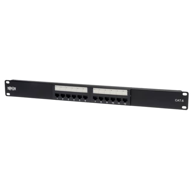 Eaton 12-Port 1U 19" Patch Panel Cat6 Svart 1U (N252-012)