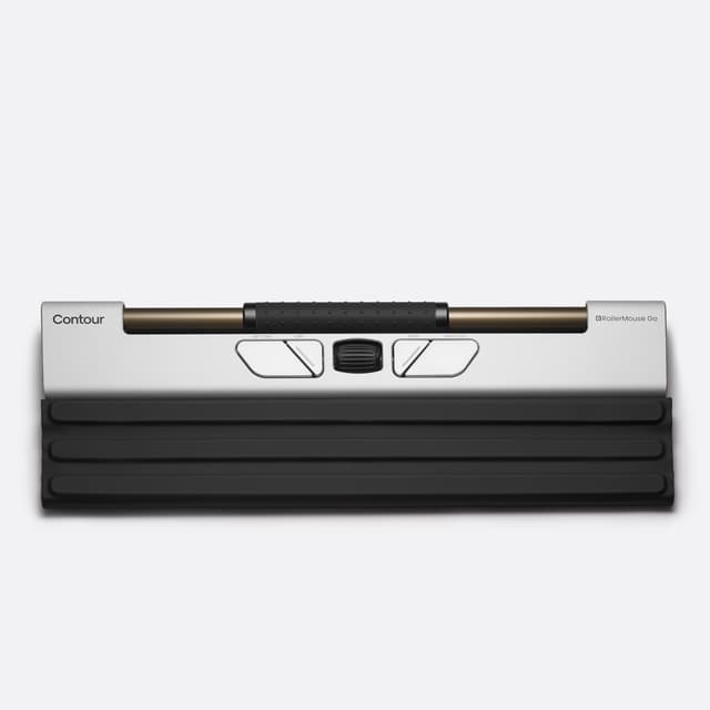 Contour Design Contour RollerMouse Go RF Wireless + Bluetooth + USB-A Rullestang Svart, Sølv