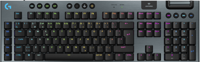 Logitech G915 X LIGHTSPEED Tactile Kabel & Trådlös Logitech GL Tactile Nordisk