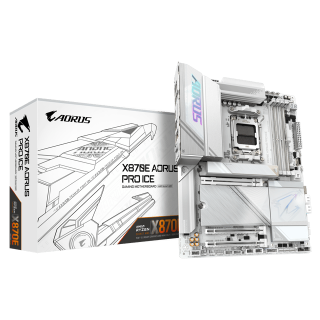 Gigabyte X870E AORUS PRO ICE AM5 ATX Moderkort (X870E AORUS PRO ICE)