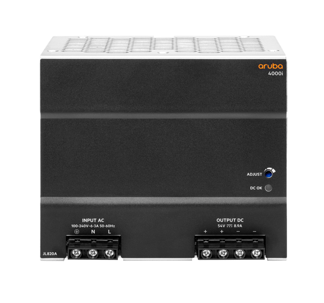 HPE Aruba 4000i PoE 54V DC 480W DIN PSU (JL820A)
