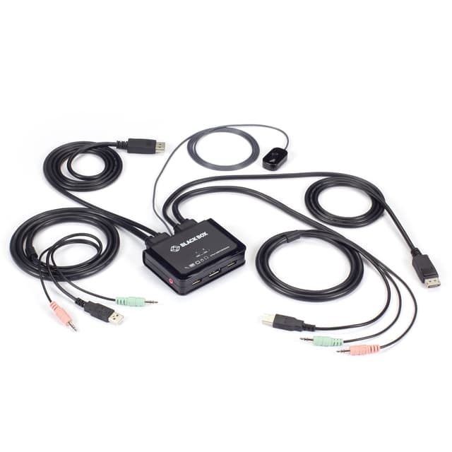 Black Box 4K60 DisplayPort Cable KVM Switch (KV62-CBL)