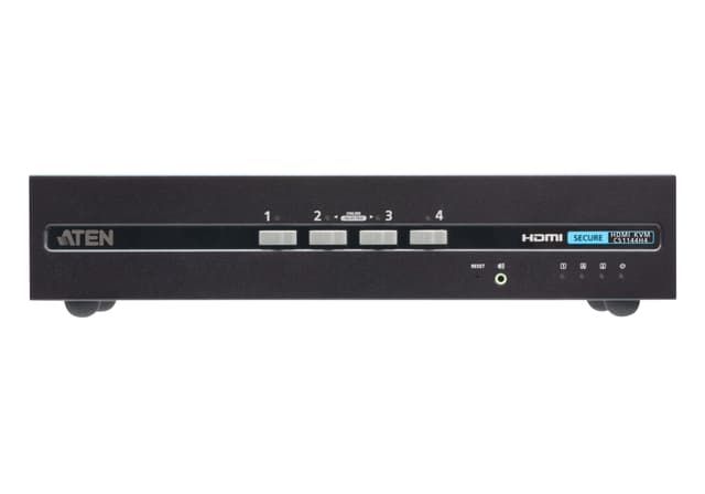 Aten 4-portars säker KVM-switch med USB HDMI, Dual Display (efterlever PSD PP v4.0) (CS1144H4-AT-G)