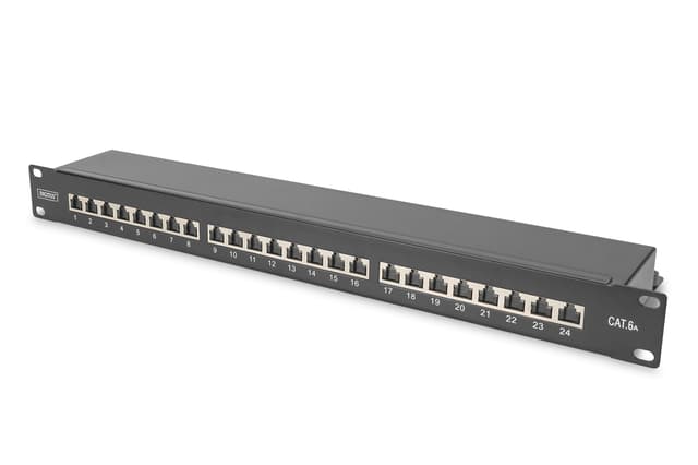 Digitus Patchpanel Svart Cat 6A 1U (DN-91624S-EA-B)
