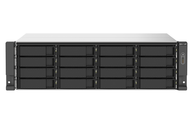 QNAP TS-1673AU-RP-16G NAS- & lagringsservrar Rack (3U) Ryzen Embedded V1500B 16 GB DDR4 0 TB QNAP QTS Svart, Grå (TS-1673AU-RP- )