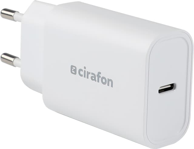 Cirafon 30W USB-C hurtigoplader Hvid
