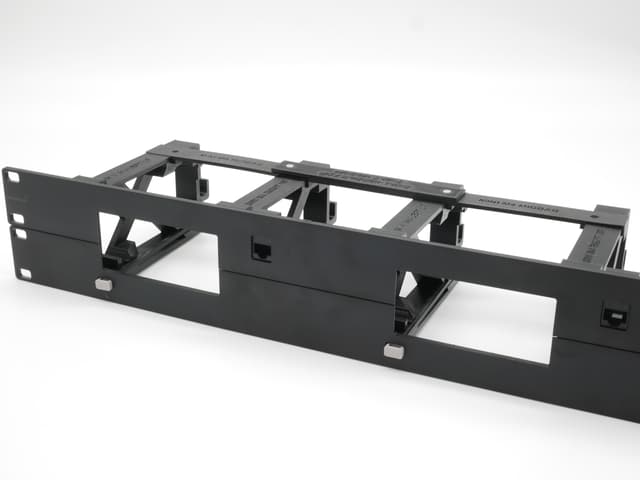 Direktronik 19" Panel 2U Black with Bracket for 2 x Apple Mac Mini M4 