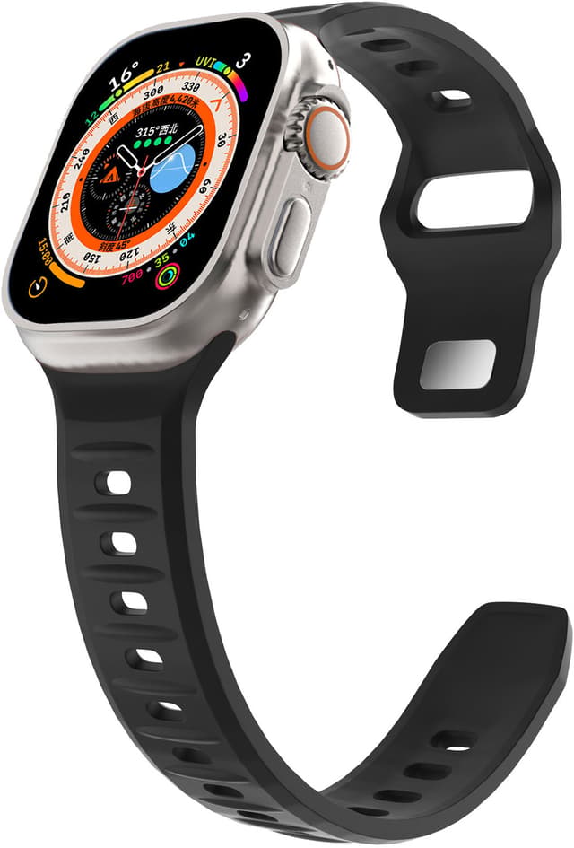 Cirafon Gummiarmband för Apple Watch 42/44/45/49 (CW-00A-49-B)