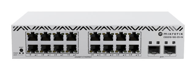 Mikrotik CSS318-16G-2S+IN 16xGbE 2xSFP+ Switch (CSS318- -2S+IN)