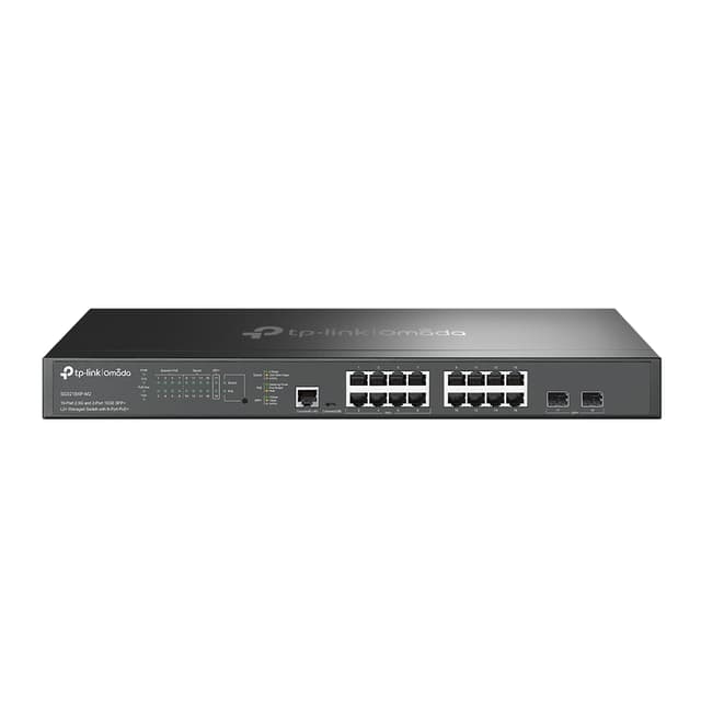 TP-Link Omada 16-Port 2. och 2-Port 10GE SFP+ L2+ Hanterad Switch med 8-Port PoE+ (SG3218XP-M2)