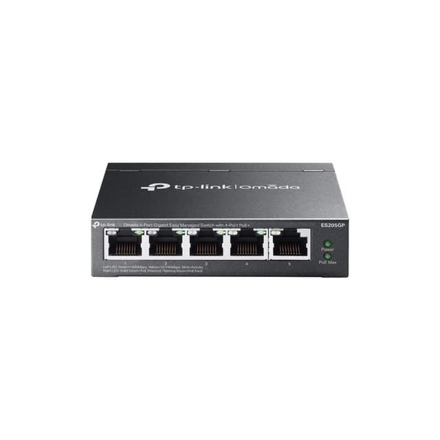 TP-Link Omada ES205GP Hanterad L2 5-Port 4x1 GB PoE 1xGB Svart (ES205GP)