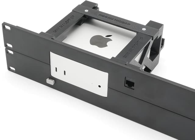 Direktronik 2U Svart 19" panel with fastener for Apple Mac mini M4 