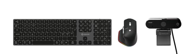 Voxicon Office Kit Prime - Tangentbord - Mus - Webbkamera Trådlös Nordisk (DK-PX1-BT/B#KIT)