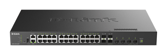 D-Link DXS-3410-32XY nätverksswitchar hanterad L3 Fast Ethernet (10/100) Svart (DXS-3410-32XY/E)