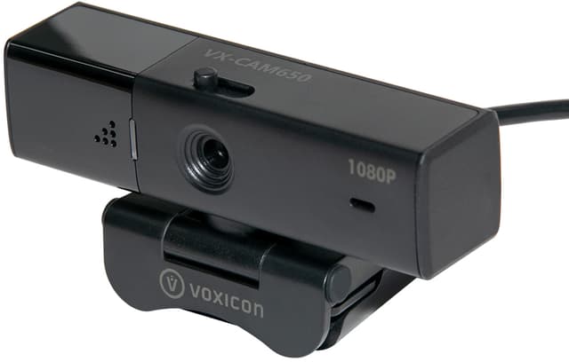 Voxicon CAM650 - Verkkokamera, jossa on 1080p/60fps & USB Plug and Play -liitäntä ja toisto 