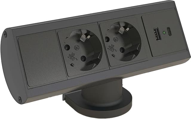 Axessline Desk - 2xEl 1xUSB-A 1xUSB-C Laddning Svart (935-D2CC)