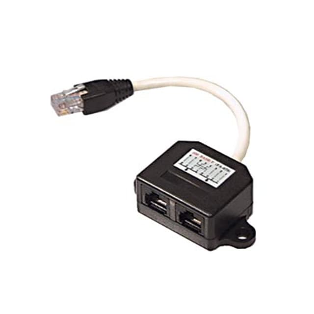 Deltaco UTP Oskärmad Y-Kabel 1xRJ45Ha Till 2xRJ45Ho RJ-45 Svart, Vit (679-U)