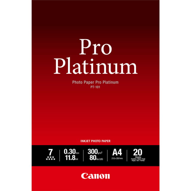 Canon Papper Photo PRO Platinum PT-101 A4 20-Ark 300g (2768B016)