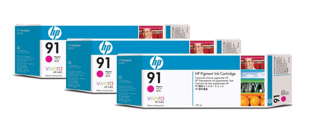 Bläck Magenta No.91 - Z6100 775ml 3-PACK (C9484A)