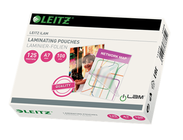 Leitz Lamineringsficka 125mic A7 100st (33805)